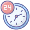 24 hours clock icon image